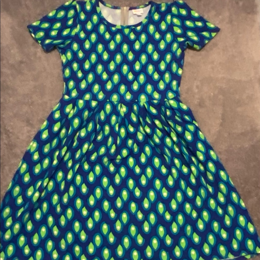 LulaRoe Dress Peacock print Size XL